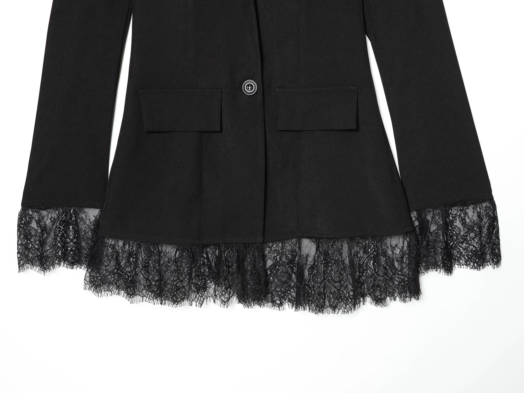 เสื้อเบลเซอร์ผู้หญิง KONDALA ดีไซน์หรูหรา ทรงเข้ารูป ตกแต่งด้วยผ้าลูกไม้  เอวเข้ารูป แฟชั่นใหม่ 2026 สำหรับฤดูใบไม้ผลิและฤดูใบไม้ร่วง สไตล์ไฮสตรีท เหมาะสำหรับสาวออฟฟิศ