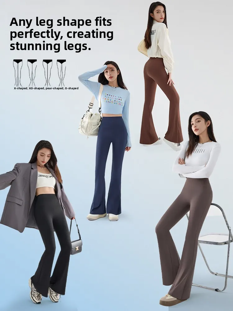 ハイウエストベルボトヨガパンツ薄い痩身レギンスハイウエストヒップリフティング夏薄い生地カジュアルロングパンツ