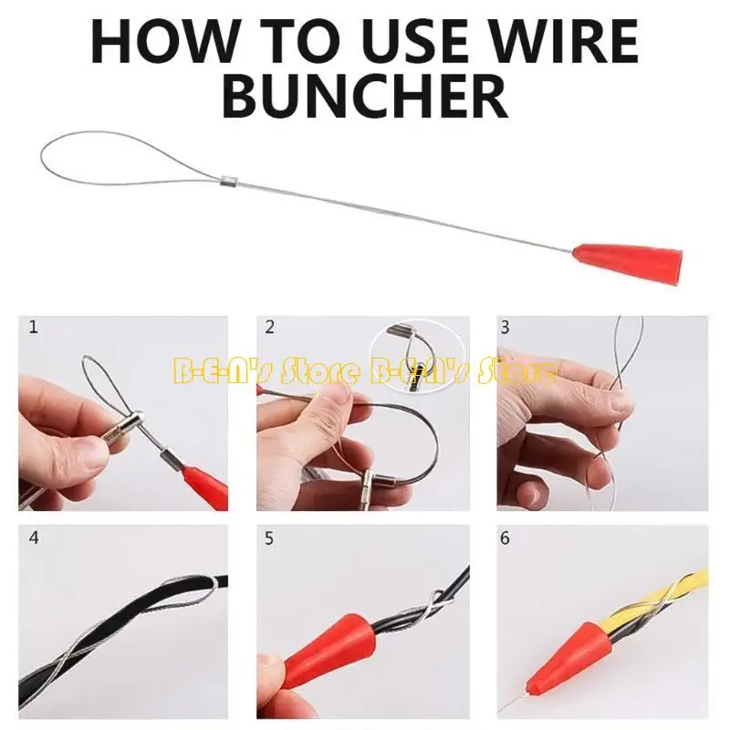 Y1AD Wire Threading Device Gadget with Tie Wrap Spring Mechanism Round Head