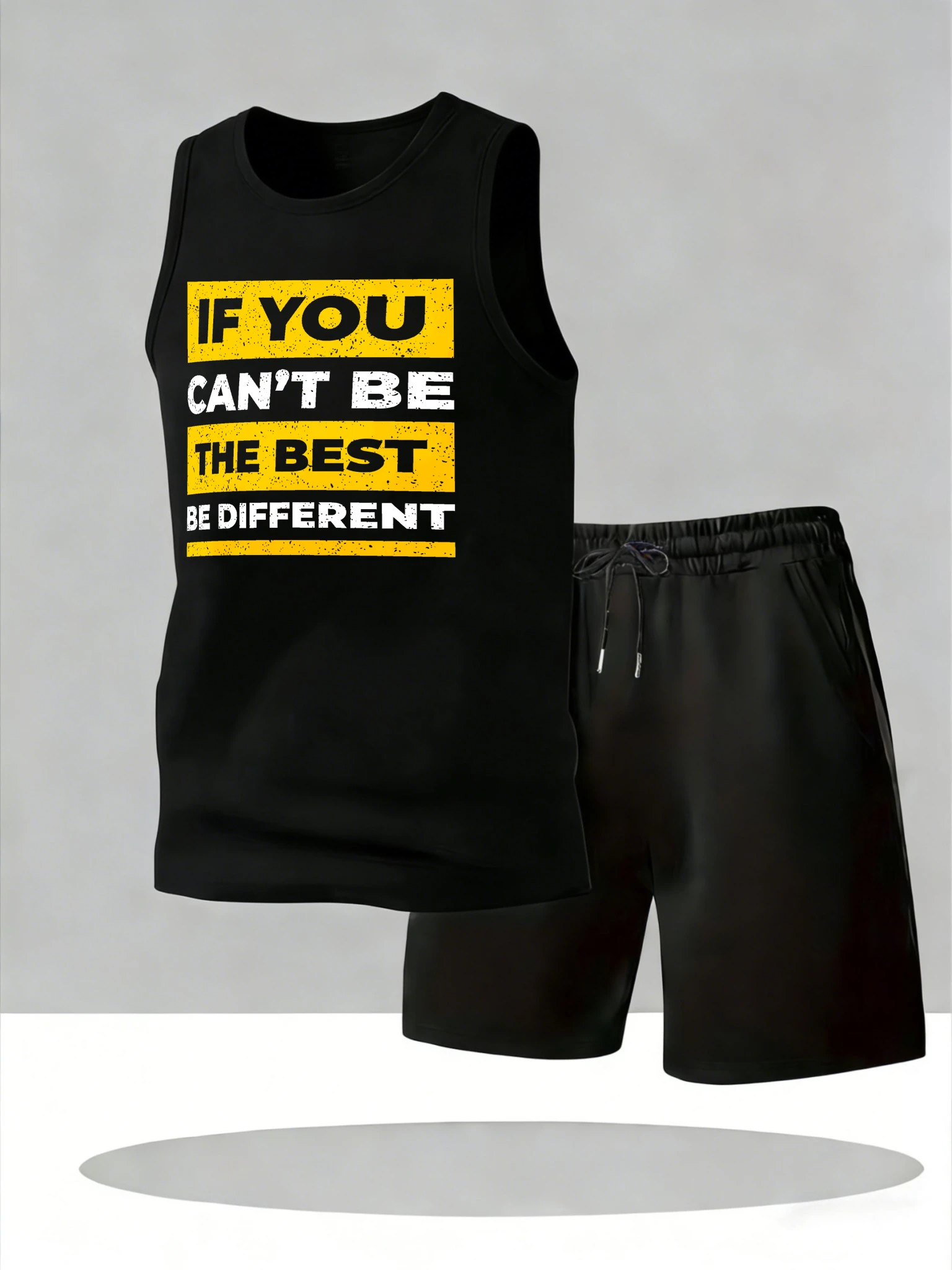 Men's Tank Top Sets 2026 Summer Quick drying jogging suit crewneck oversize seaside sports running Breathable Old money man