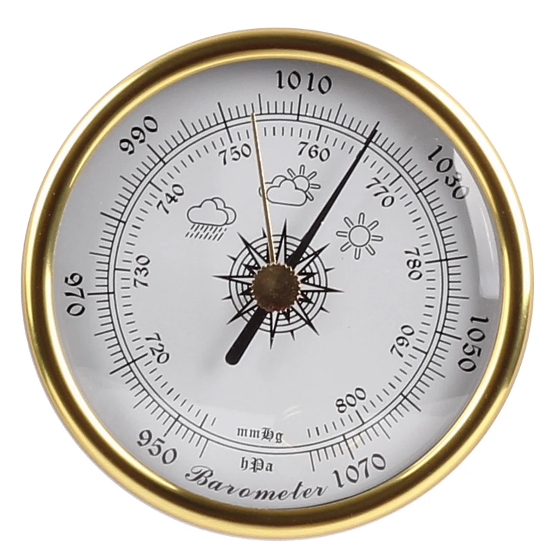 New 1pcs Quality Aneroid Atmospheric Air Pressure Barometer 2.83Inch Diameter 72mm Round Dial Trac Outdoor Fishing Barometer