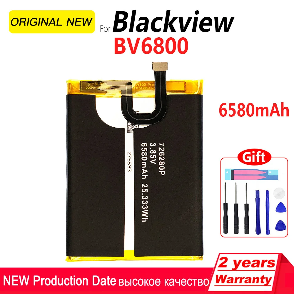 

100% Original 6580mAh MT6750T Phone Battery For Blackview BV6800 Pro IP68 High quality Batteries With Tools+Tracking Number