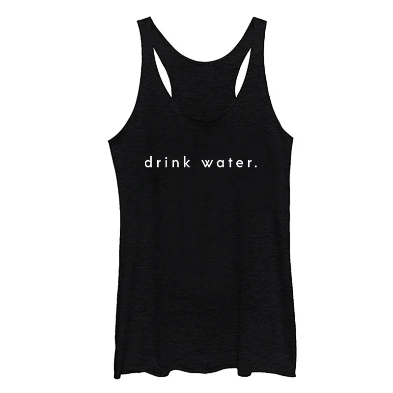 

Drink Water Women Tops Healthy Drink More Water Women Clothes Health Quote Tank Top Funny Drinking Tops Girl m