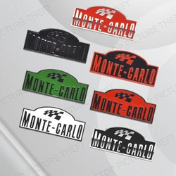 Metal Alloy Monte Carlo Logo Car Grille Badge Side Trunk Sticker Decoration Emblem For Skoda Fabia Kamiq Superb Octavia VRS L&K
