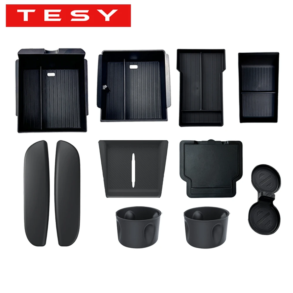 armrest-hidden-magnetic-storage-box-for-tesla-model-y-l-yl-2026-long-wheelbase-6-seater-console-organizer-tray-silicone-mat