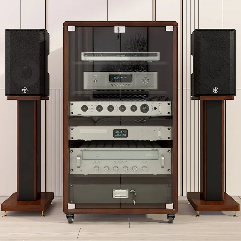 Supreme Edition Solid Wood Amplifier Cabinet Professional Audio Cabinet Home  Mobile Equipment