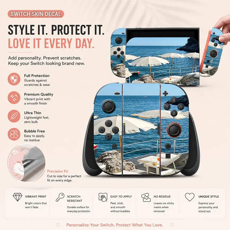 Creative pattern SWITCH game console protective film, with natural touch and comfortable feel, featuring personalized designs