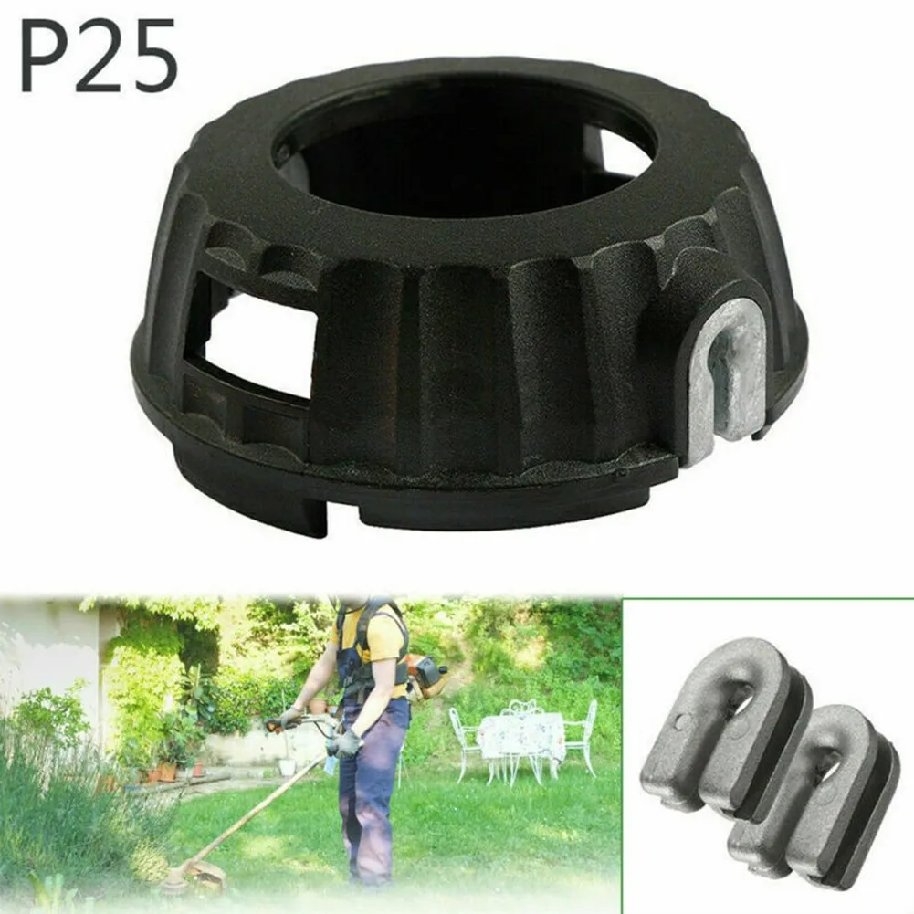 

1pc Trimmer Head Cover With 2pcs Eyelets For McCulloch B26Ps T26Cs MT260CLS T22LCS For Cabrio 246/261 String Trimmer Parts