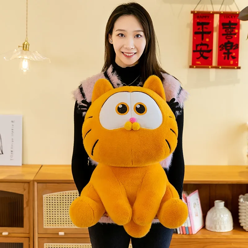 Kawaii Anime Cartoon Garfield Cute Plush Pillow Toys Doll 20-45Cm Doll Creative Sofa Decoration Kids Children Girls Boys Gifts