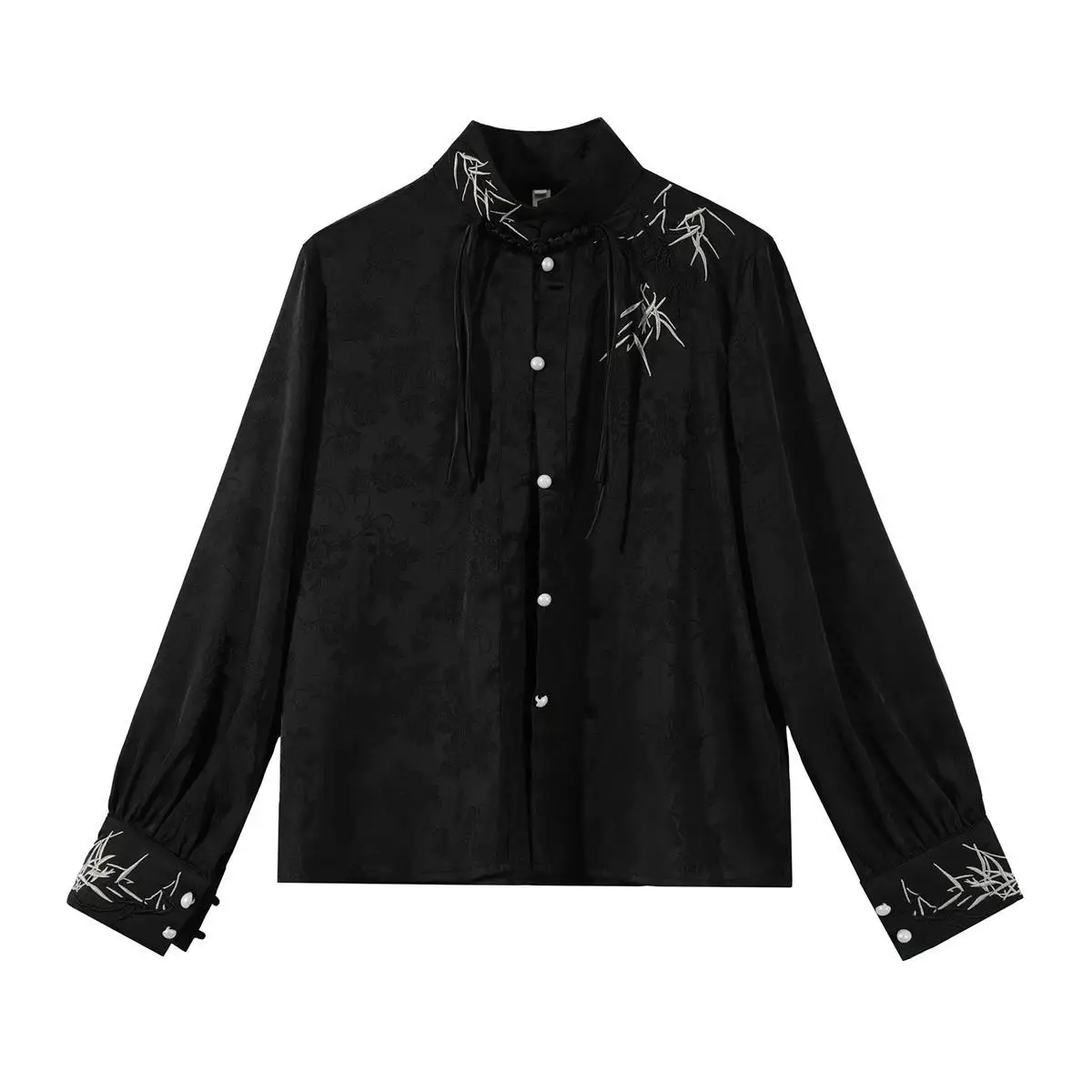 

plus Size 300 Pou New Chinese Sle Long Sve Embroidered irt Stand Collar Button down Men Women Spring Autumn Trendy ...