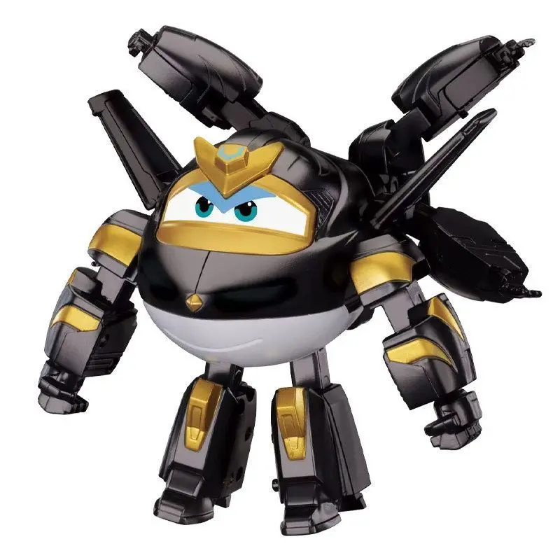 Auldey Super Wings Golden Boy Set, Black Gold Transform Robot, 2-in-1 Deformation Toy, Cartoon Action Model, Birthday Gift