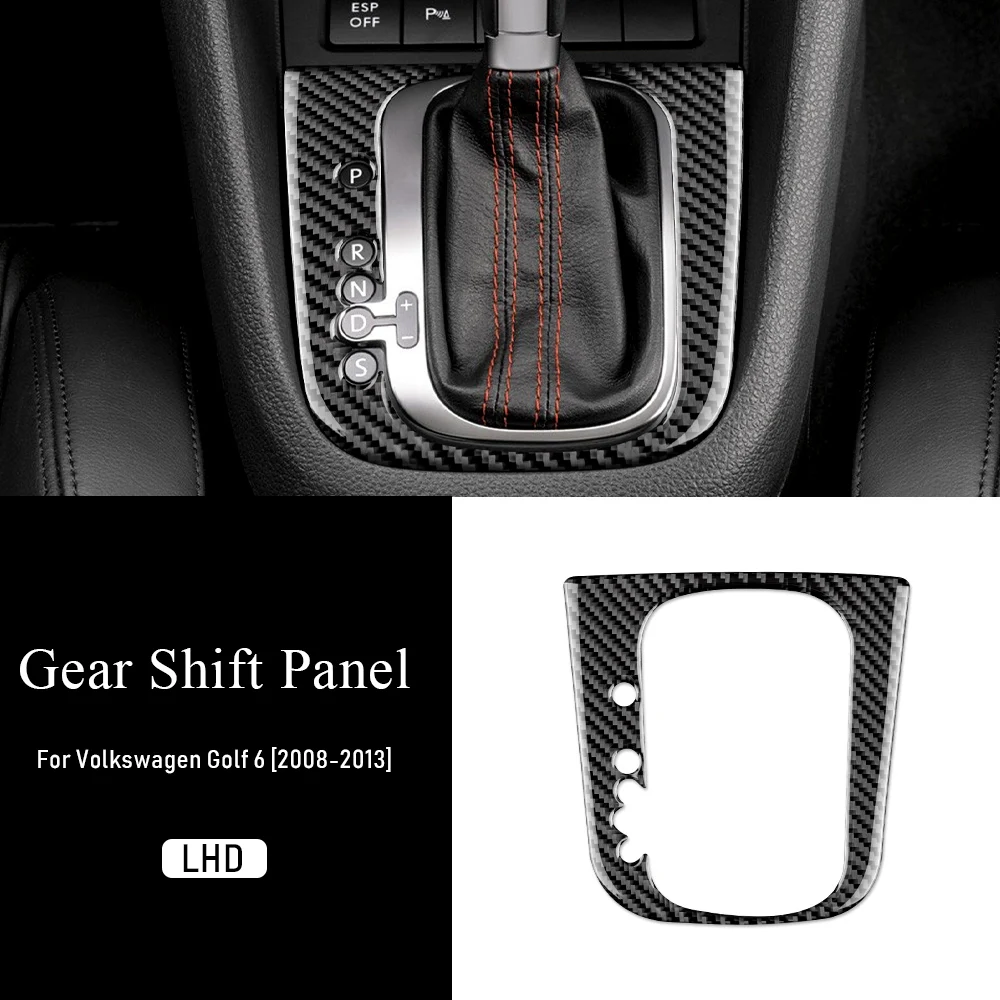 

Car Gear Shift Panel Real Soft Carbon Fiber Sticker For VW Golf 5 6 GTI R MK6 2008-2013 Scirocco 2009-2016 LHD RHD Auto Parts