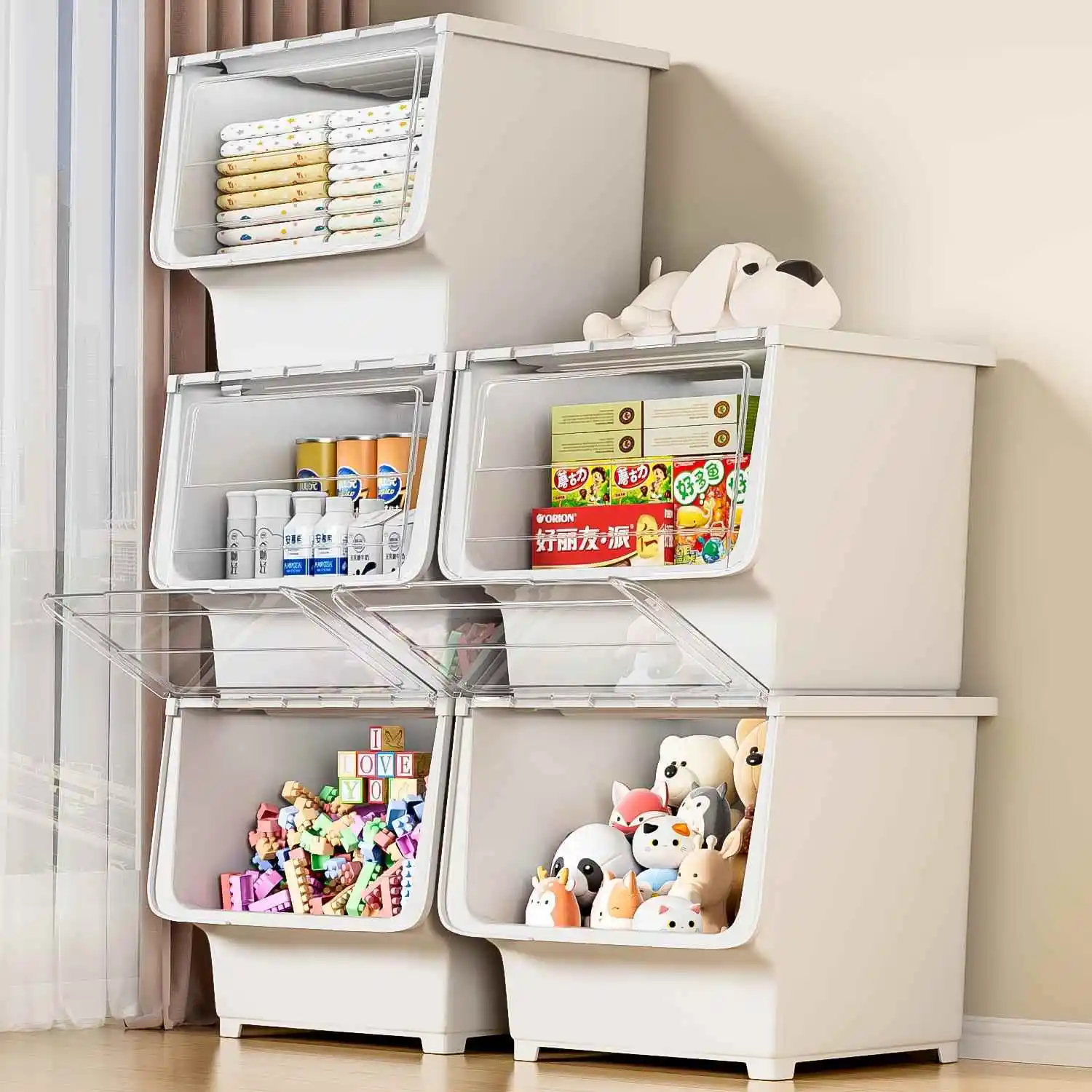 scatola-portaoggetti-in-plastica-rinforzata-con-coperchio-a-ribalta-per-l'organizzazione-di-giocattoli-e-vestiti-per-bambini-stile-con-apertura-frontale-trasparente