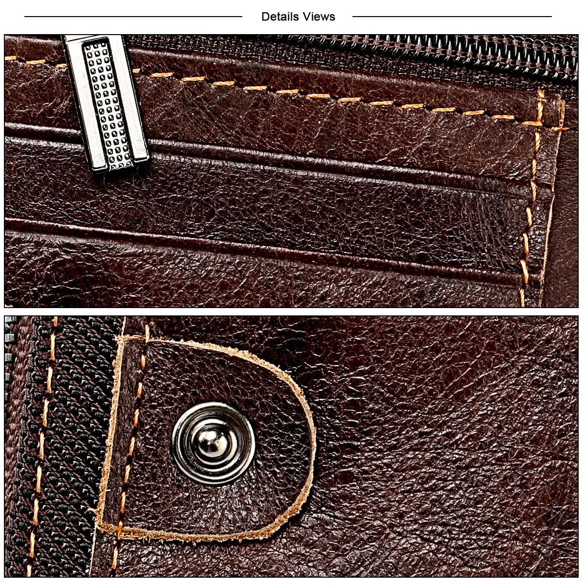 Genuine Leather Short Men RFID Wallets Name Engraving Leather Card Holder Brand Men Retro Coin Pocket Zipper Male Wallet