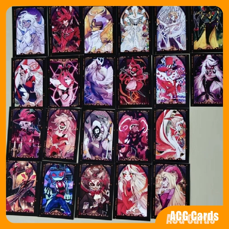 

22 шт. коллекционные карточки Hazbin Hotel: Ironing Gold Card, Vox, Husk, Alastor, Vaggie. Коллекция аниме-карточек для фанатов аниме. Подарок. Игрушка. Хит продаж.