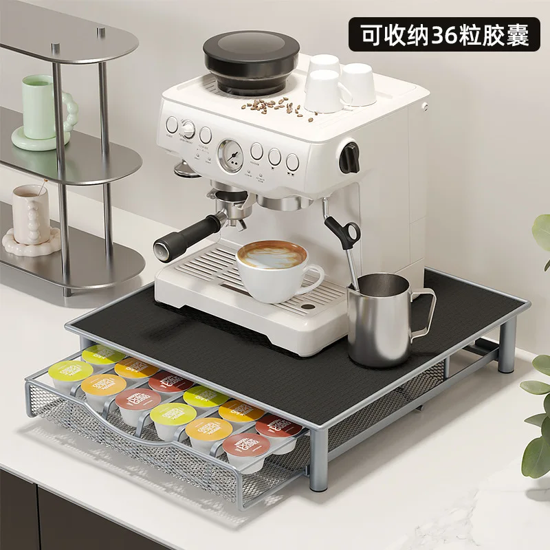 

Creative Drawer Coffee Capsule Storage Box 36 Granules Large Capacity Storage Rack Ventilation Coffee Machine Organizer Shelves
