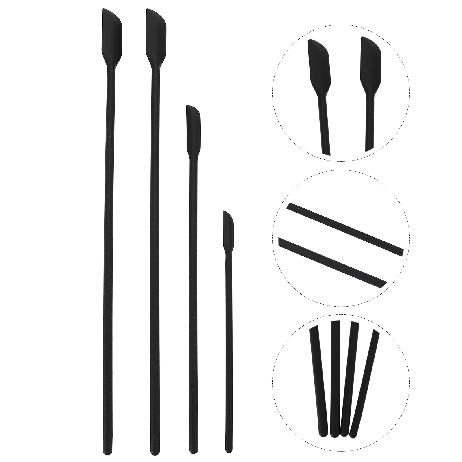 

4 Pcs Set Long H Jar Spatula Silicone Silicone Jar Spatula Scraper Kitchen Gadgets Baking Tools Cake Blade Durability