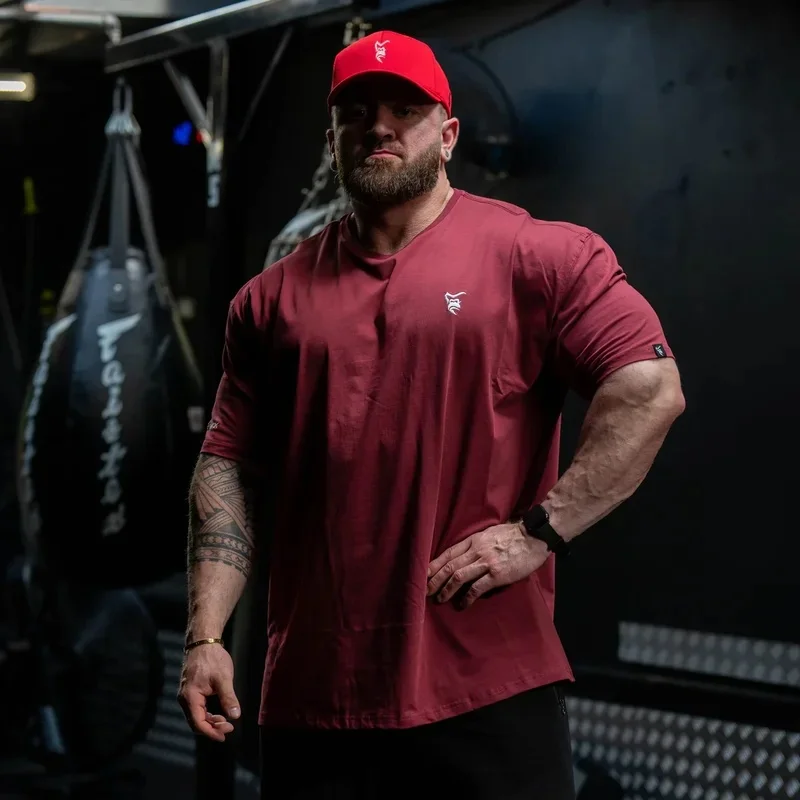 Mens Short Sleeve T Shirt Running Shirts Silverback Loose Fit Cotton Summer Gym Fitness Round Neck Casual Premium Sportswear
