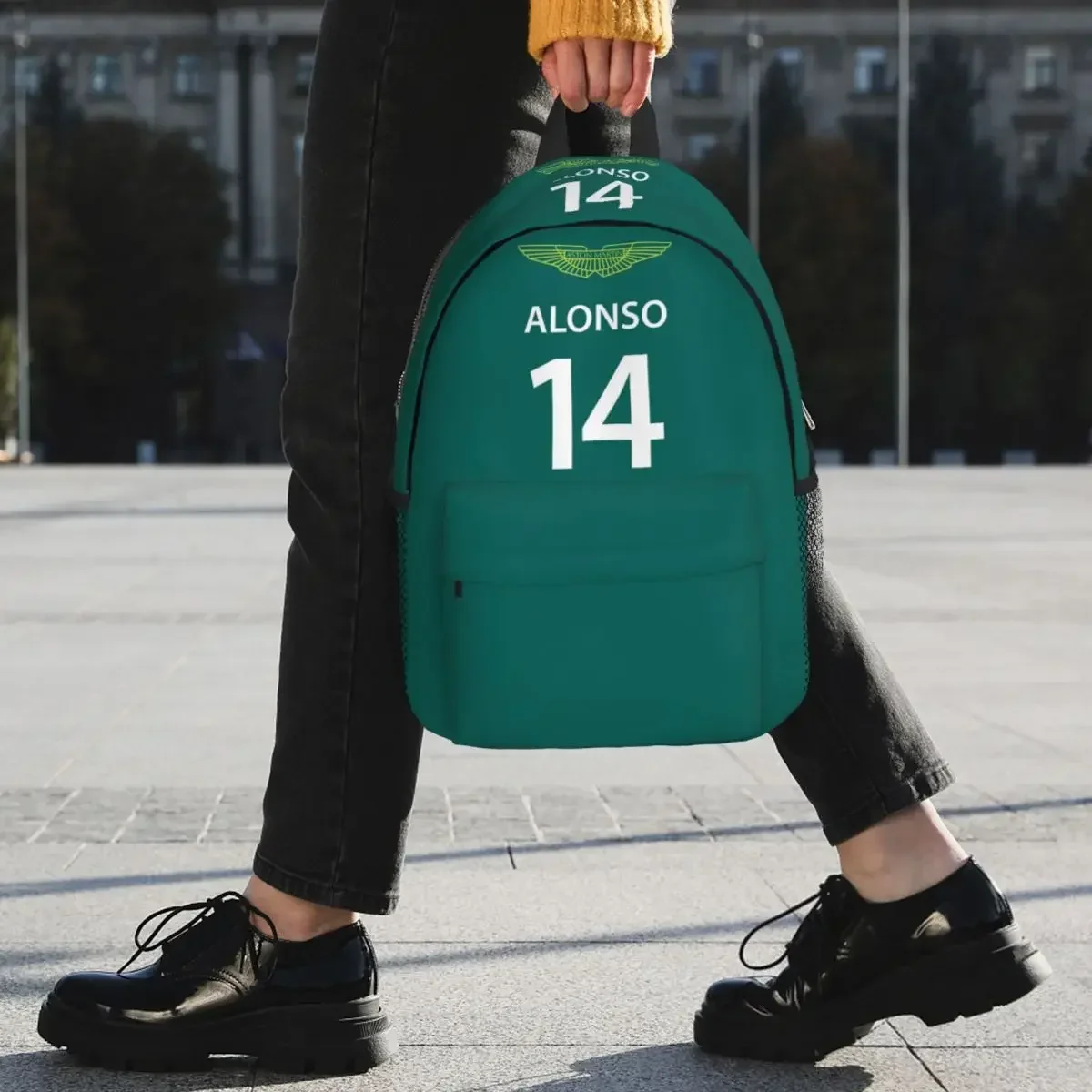フェルナンド・アロンソ 14 モーターレーススポーツオートバイバックパックホット販売デイパック少年少女ブックバッグショルダーバッグ男性女性スクールバッグ