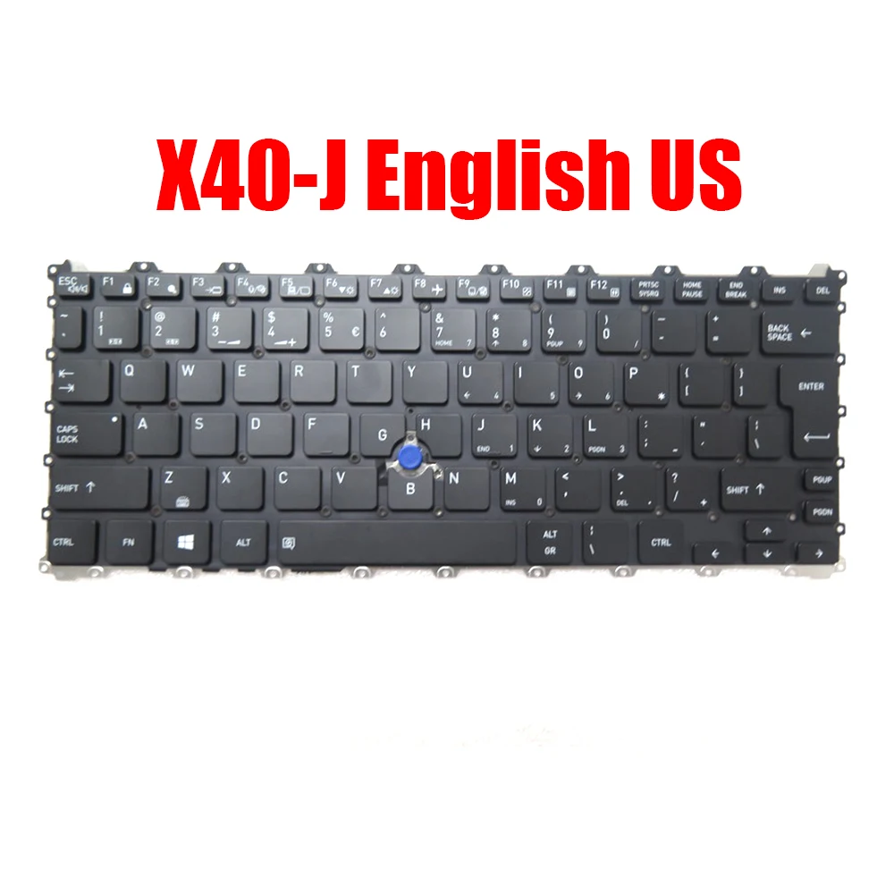 

English US Laptop Keyboard For Dynabook For Portege X40-J Black With Backlit New