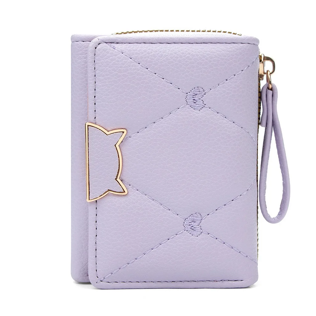 Tri-Fold Women'S Wallet Premium Card Holder Wallet Quilted Small Purse Chic Short Women'S Wallet For Outings Card Holder Use