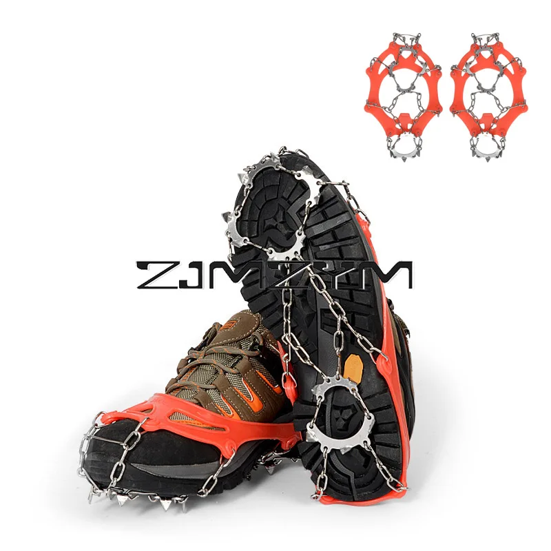 13 Teeth Anti-slip Climbing Crampons Outdoor Winter Ice Claws Snow Gripper Hiking Shoe Boot Grips Chain Spike