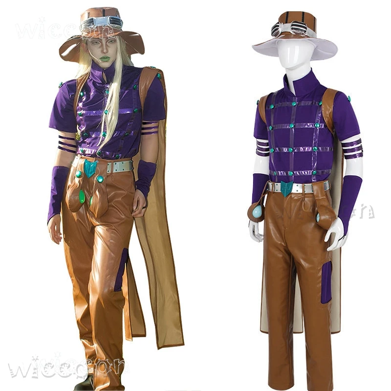 JO Gyro Zeppeli Jairo Tseperi Cosplay Costume perruque chapeau châle vêtements Halloween Animedisfraz anime déguisement