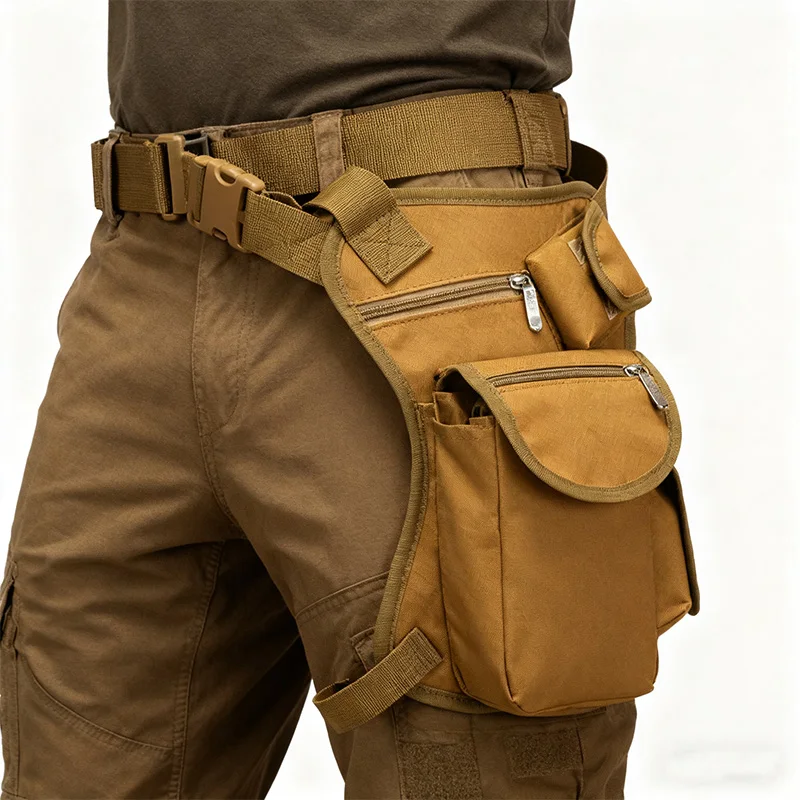 

Men's Outdoor Mountaineering Multi functional Bag, Military Tactics Hunting Leg Waist Bag, Molle Hanging Leg Waist Belt Bag