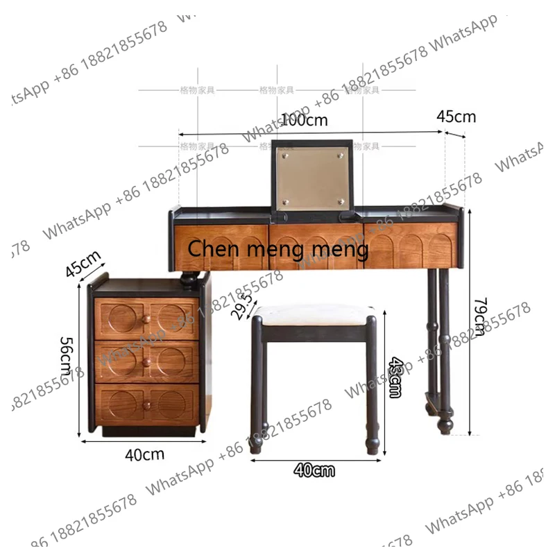 Home Vintage Dressing Table Luxury Storage Nordic Drawer Dressing Table Minimalist Designer Penteadeira De Maquiagem Furnitures
