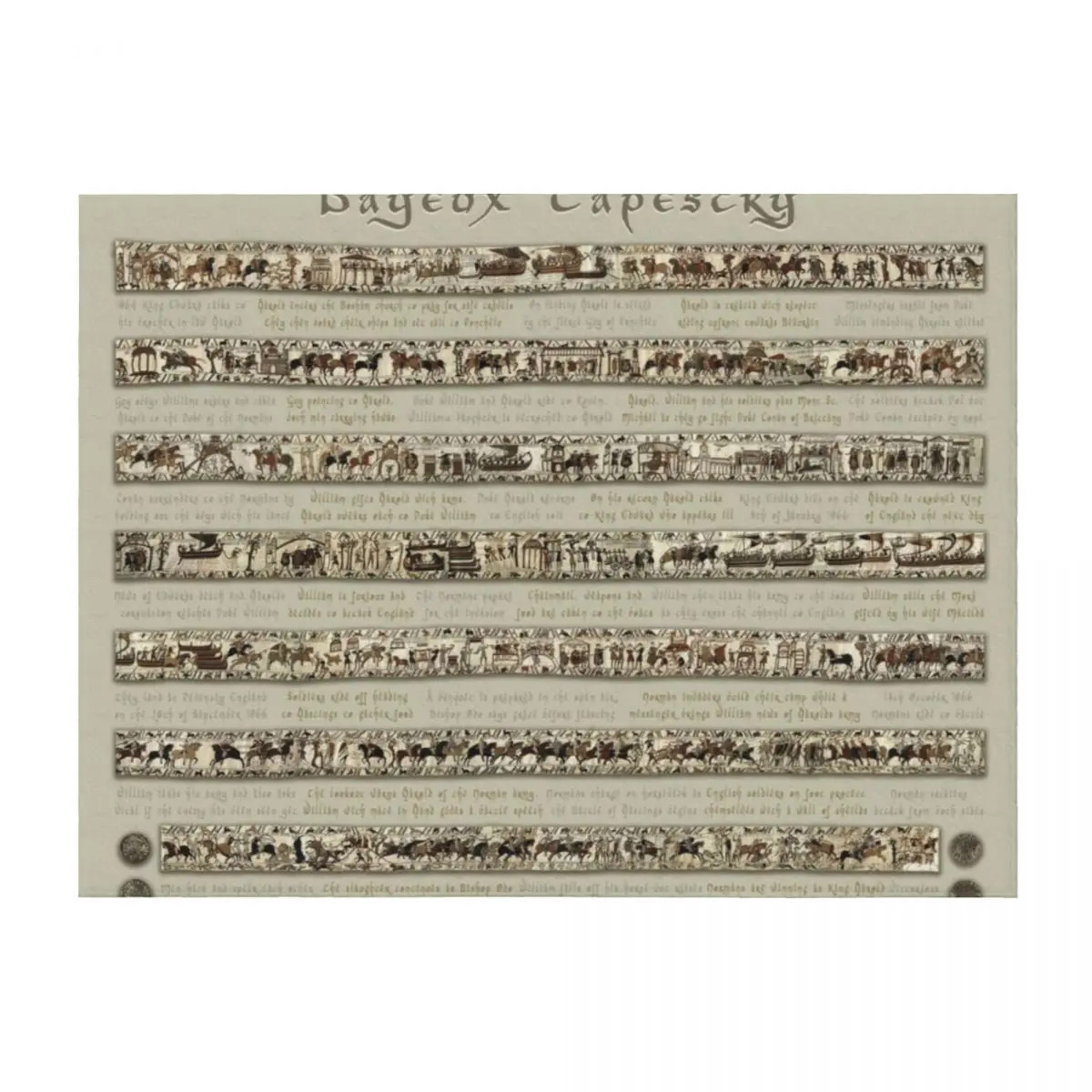 

Bayeux Throw Blanket Warm manga valentine gift ideas Designers Blankets