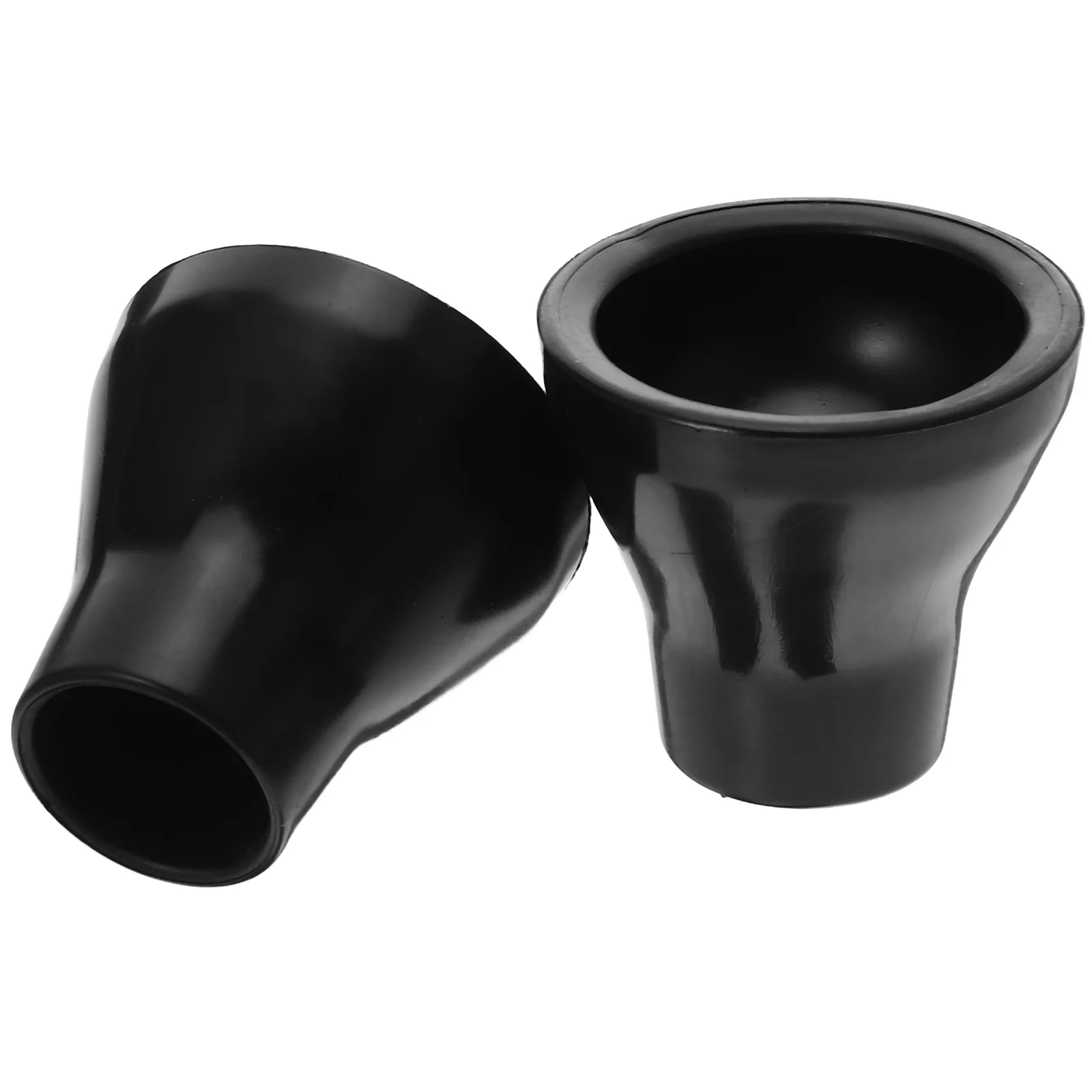 2Pcs Rubber Ball Pick-Up Cups for Putter Grip Golf Ball Retriever Easy Use Lightweight Black Pick-Up Bubber Pick Up