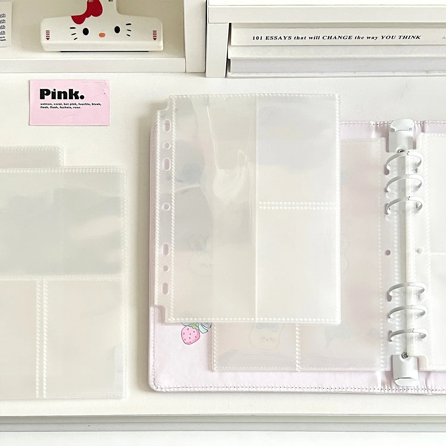 

Папка-скоросшиватель А5 на 7 отверстий, прозрачная, для блокнотов, сменных листов, DIY, из ПВХ, для хранения документов