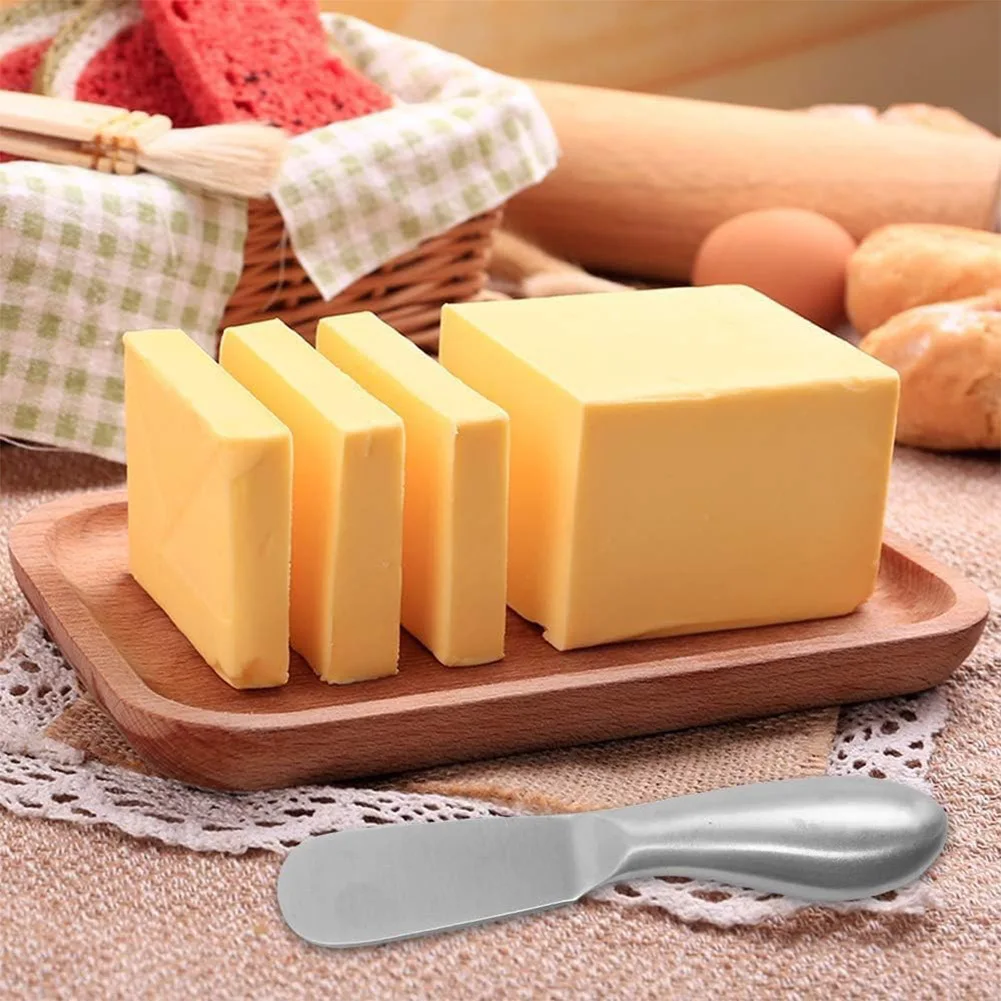 4pc Butter Knife= Spreader Cheese Knives Stainless Steel Spread With Handle For Cake Cheese Cold Butter Jam=Cream Pastry Kitchen