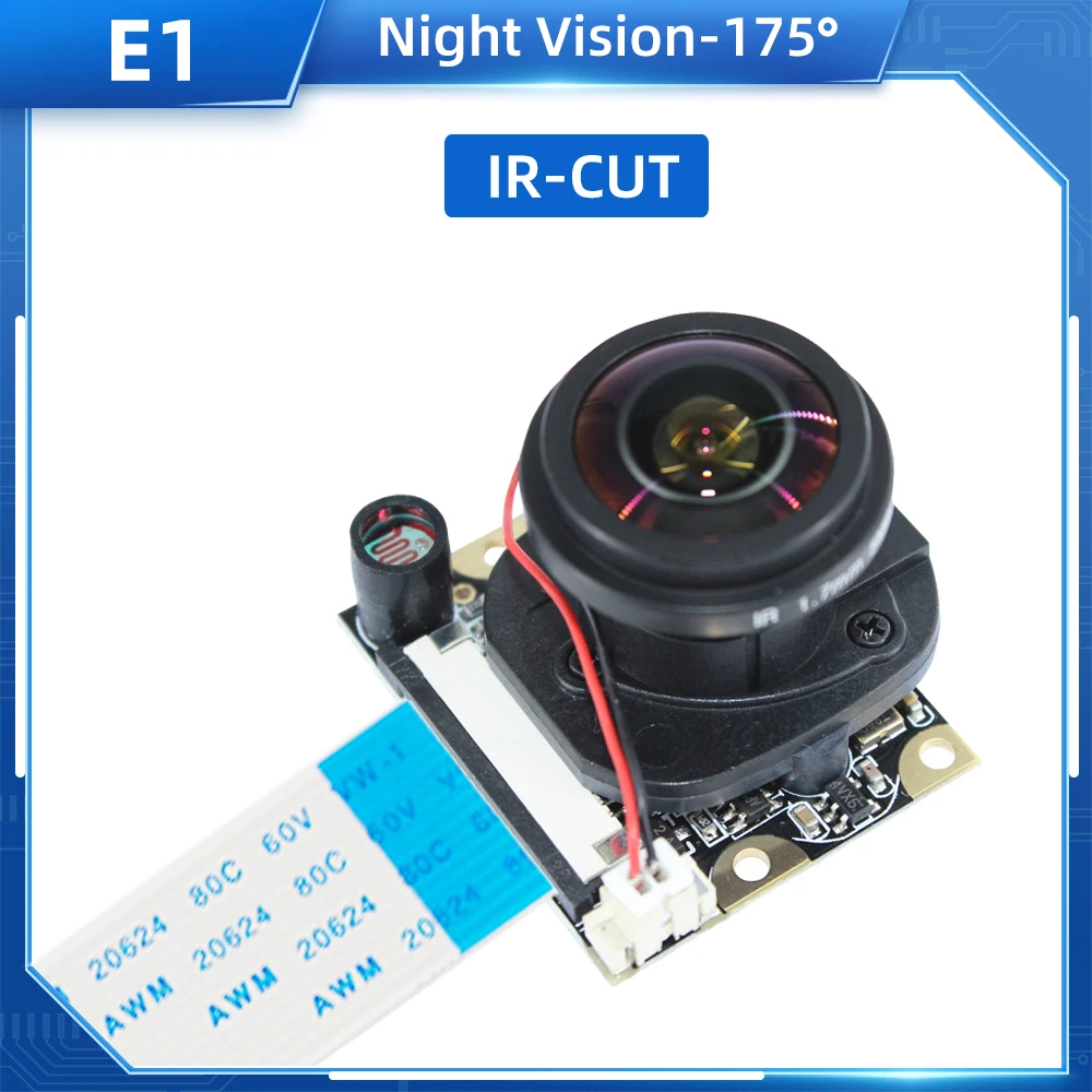 Raspberry Pi 4 Kamera 5 MP Nachtsicht 1080P Optionale Weitwinkel-Fisheye-IR-CUT-Kamera FF AF für Raspberry Pi 4B 3B+ 3B Zero