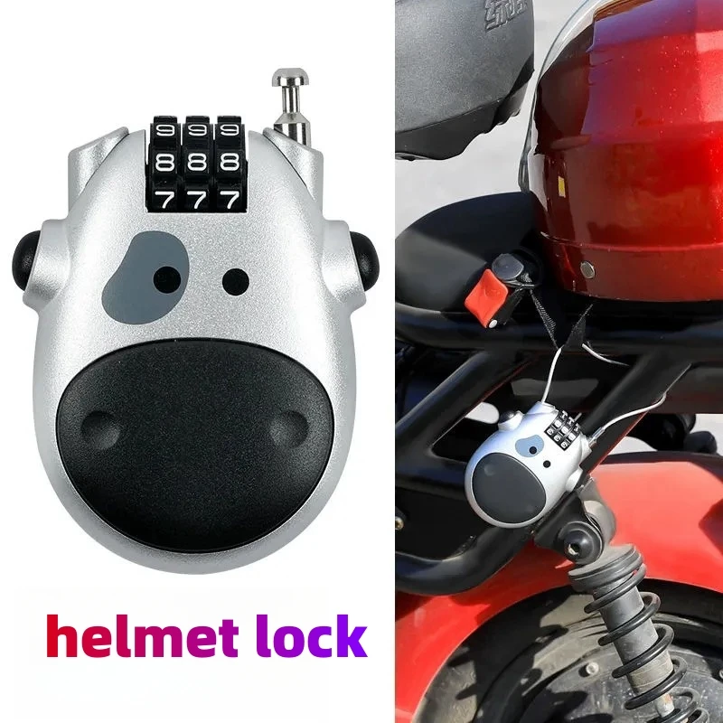 Long Wire Combination Lock, Helmet Lock, Anti-theft Lock, Locker, Suitcase, Multi-functional Safety Retractable Long Padlock