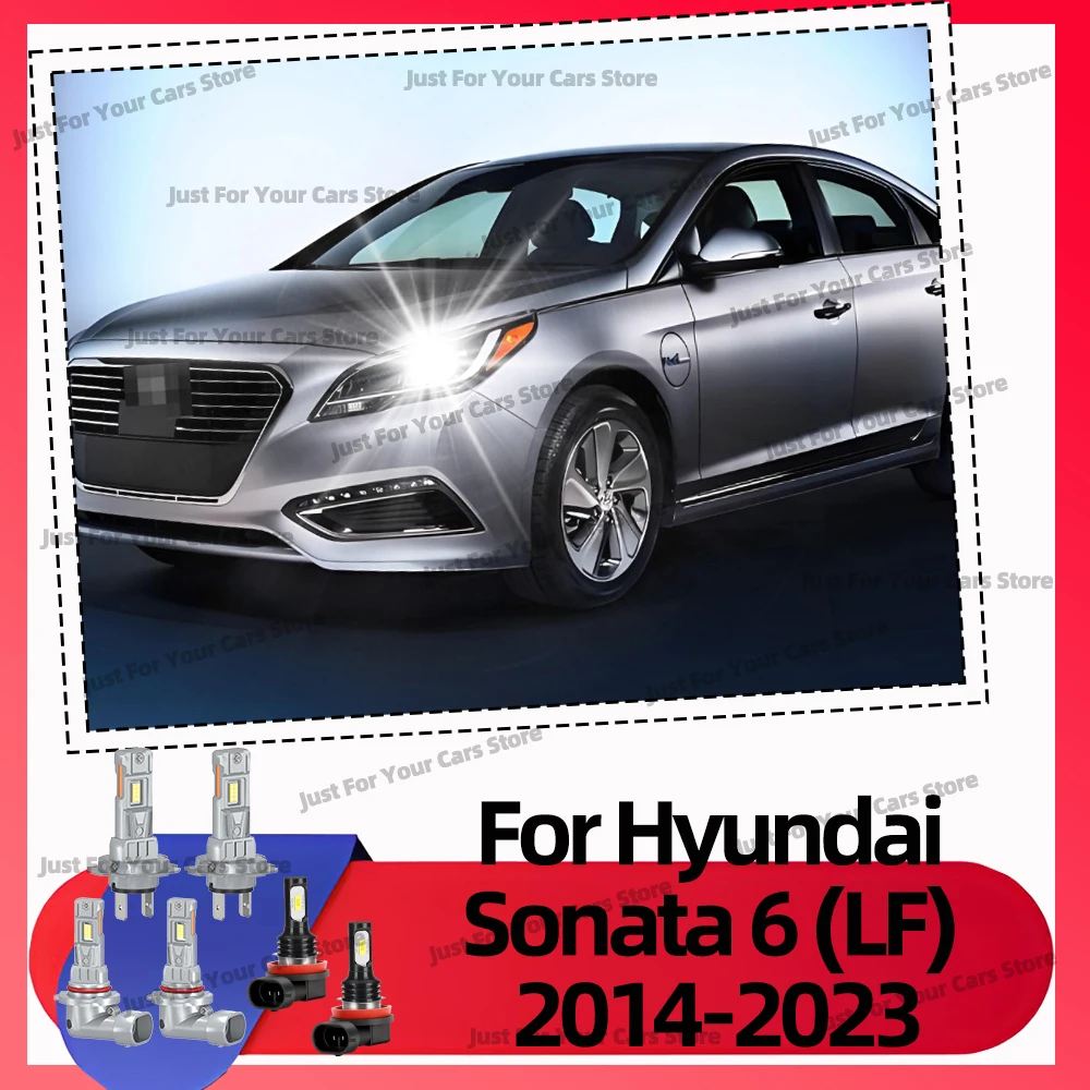 2/6 قطعة 6000K مصباح لمبات لشركة هيونداي سوناتا 6 (LF) 2014-2023 2015 2016 2017 2018 2019 2020 2021 2022 سيارة المصابيح الأمامية 12 فولت FogLamp #1