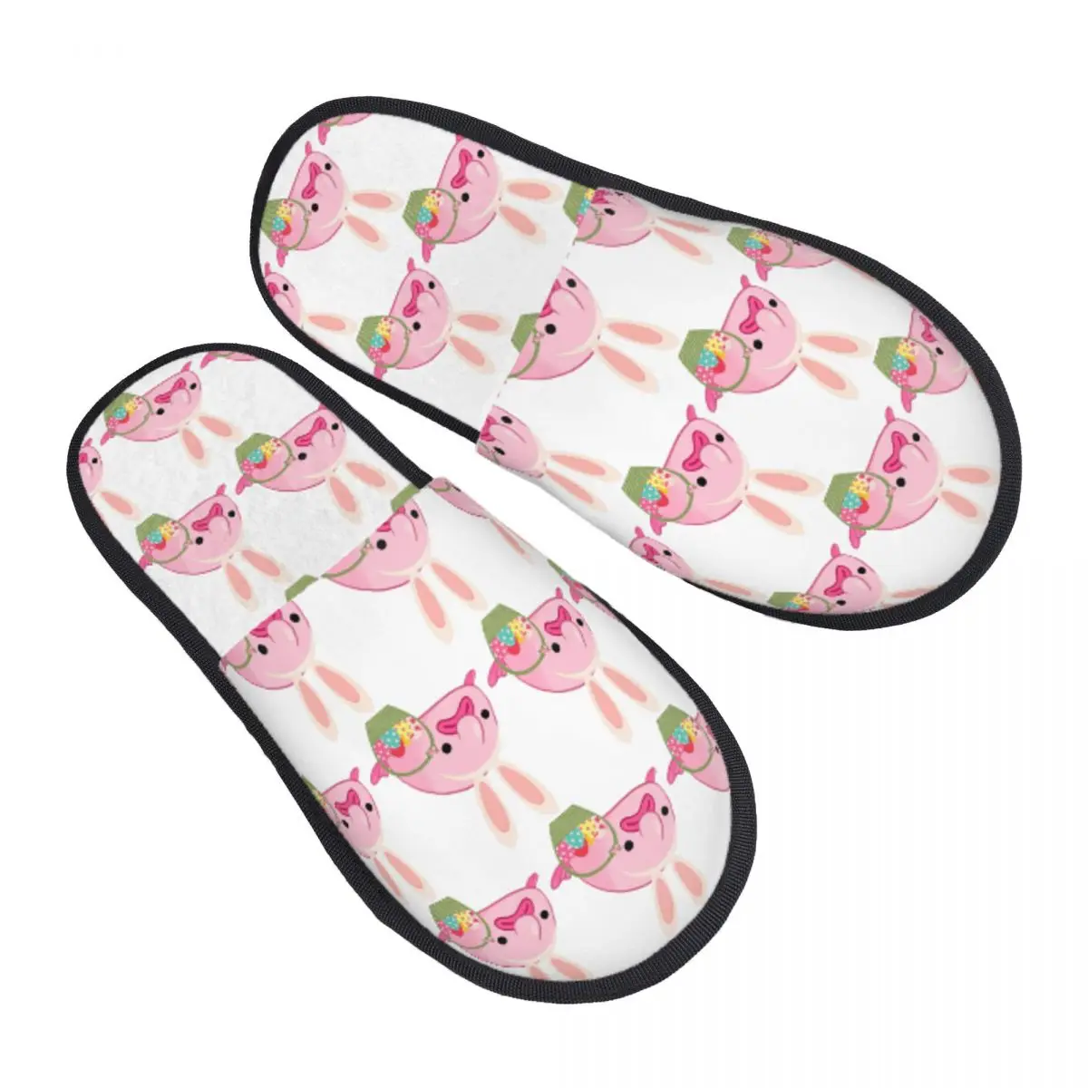 Custom Blobfish Easter Bunny Slippers Memory Foam Warm Soft Women House Slipper Indoor Fluffy Shoes