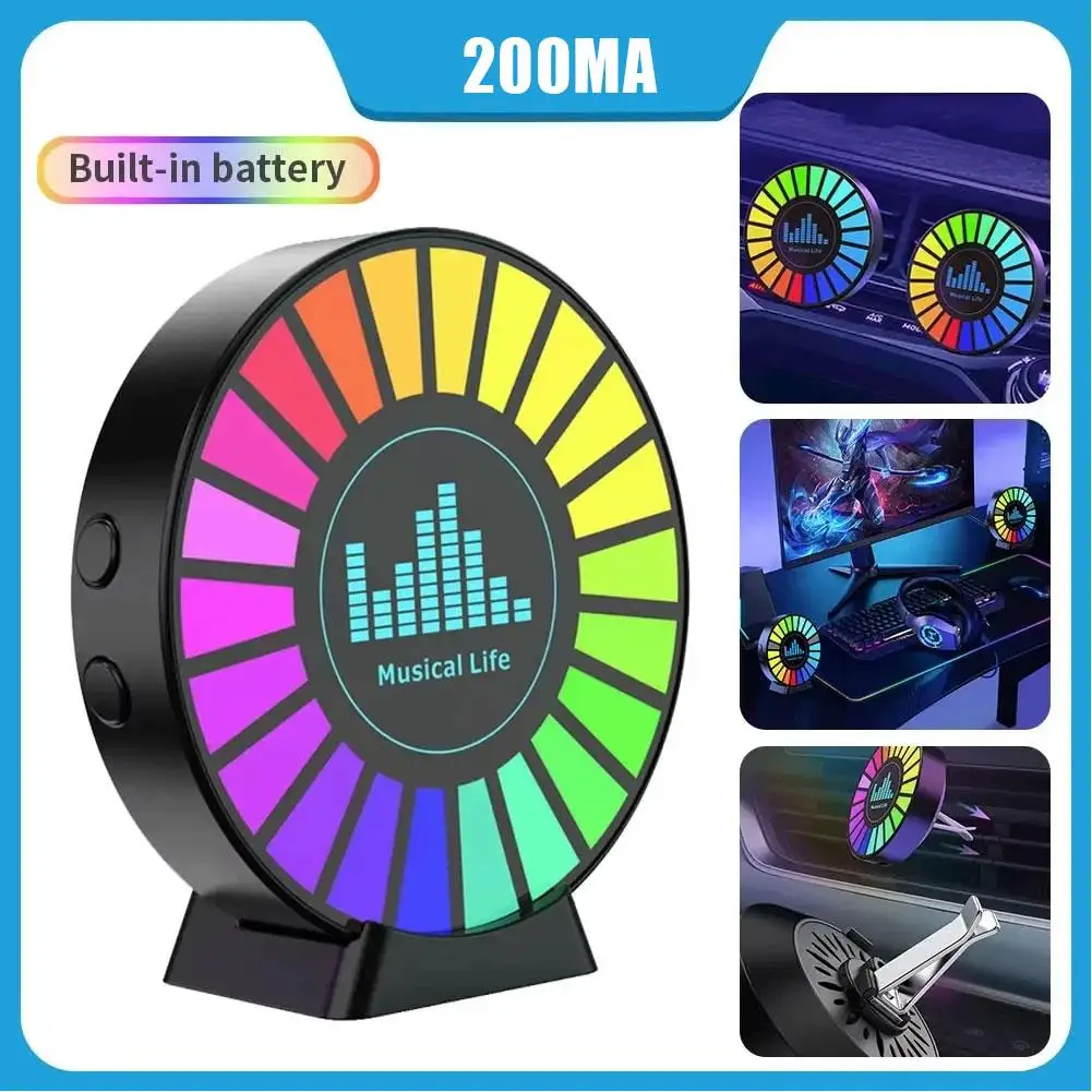 Newest RGB Lights APP Rechargeable For Car Air Outlet Or Room Aromatherapy Magnetic Pickup Lamp Colorful Ambient Air Freshe F1P7