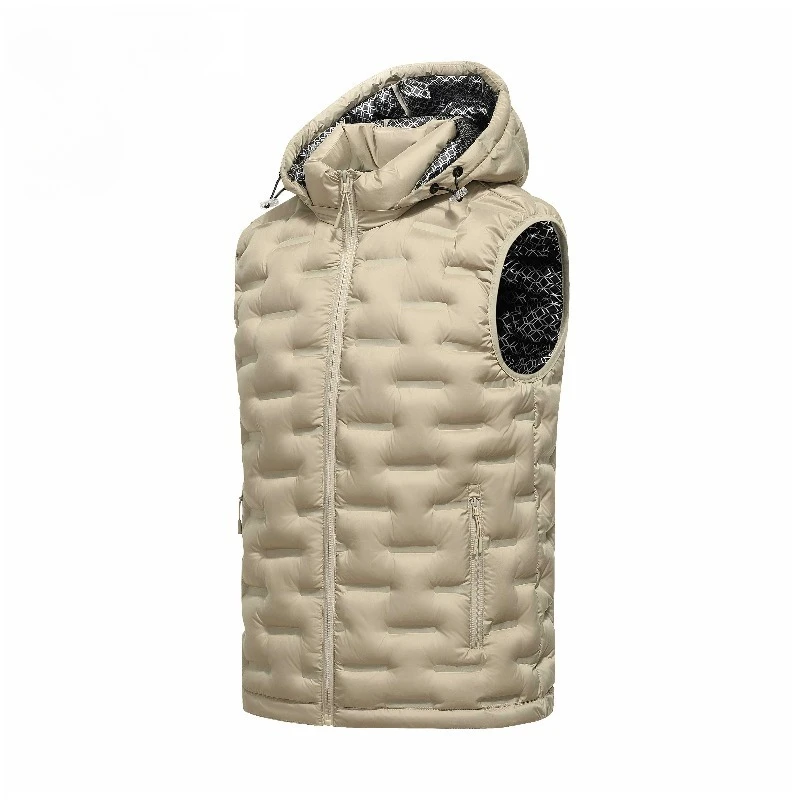 New Style Autumn Winter Men Vests Hooded Lightweight Comfortable Waistcoat Fashion Casual Zipper Sleeveless Quality All-match