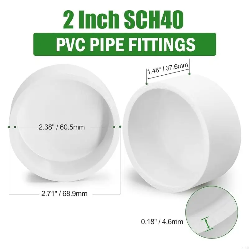 24 peças Tampa tubo PVC Acessórios