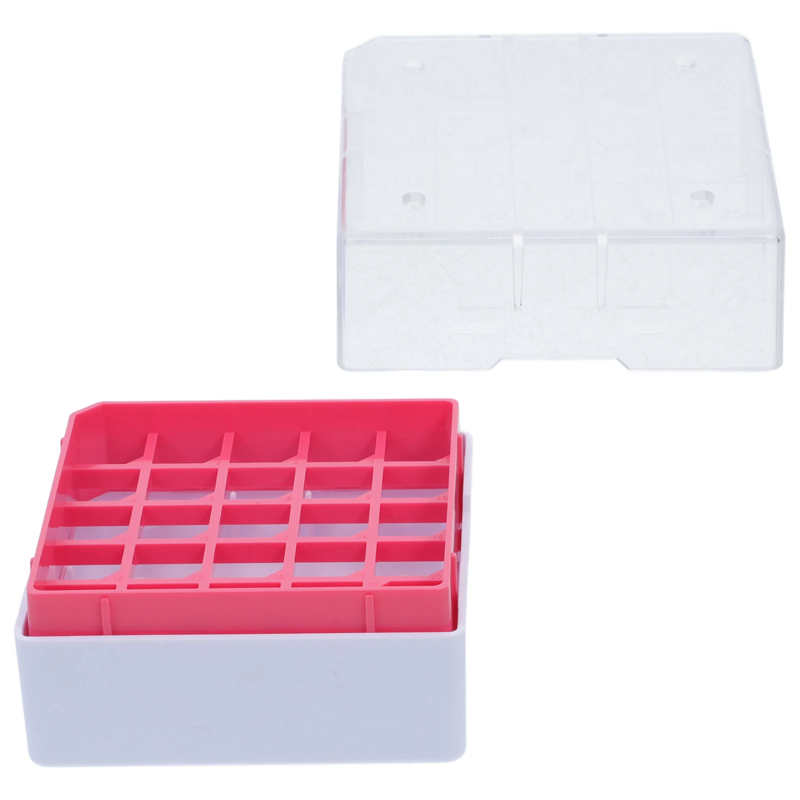 

25-Compartment Cryogenic Freezer Boxes Vials Tubes Lab Supplies Storage Cryovial Refrigerator Test Tube Container