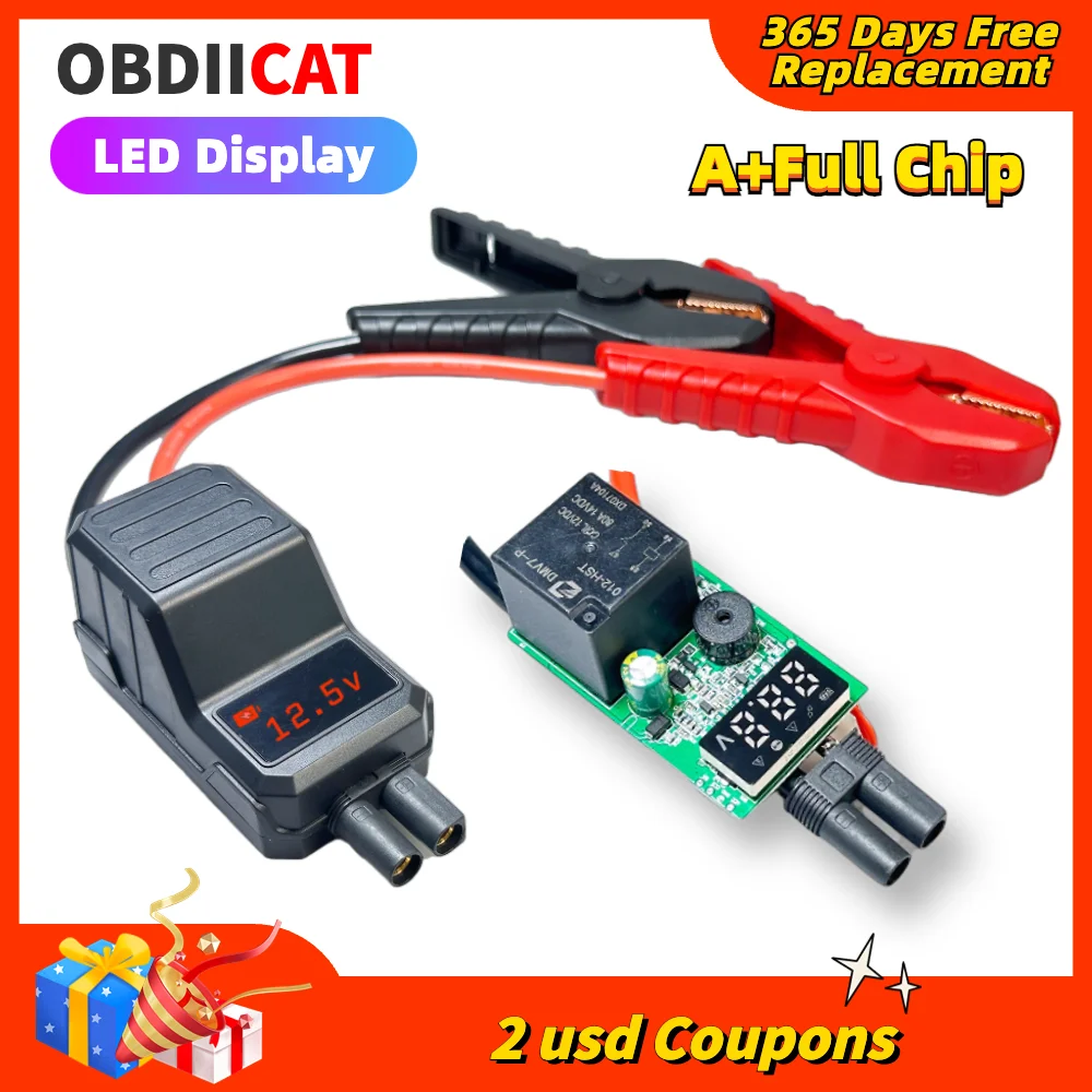 Smart LED Alligator Clamp For Car Jump Starter Battery Clip Connector Intelligent Booster Cable Clip