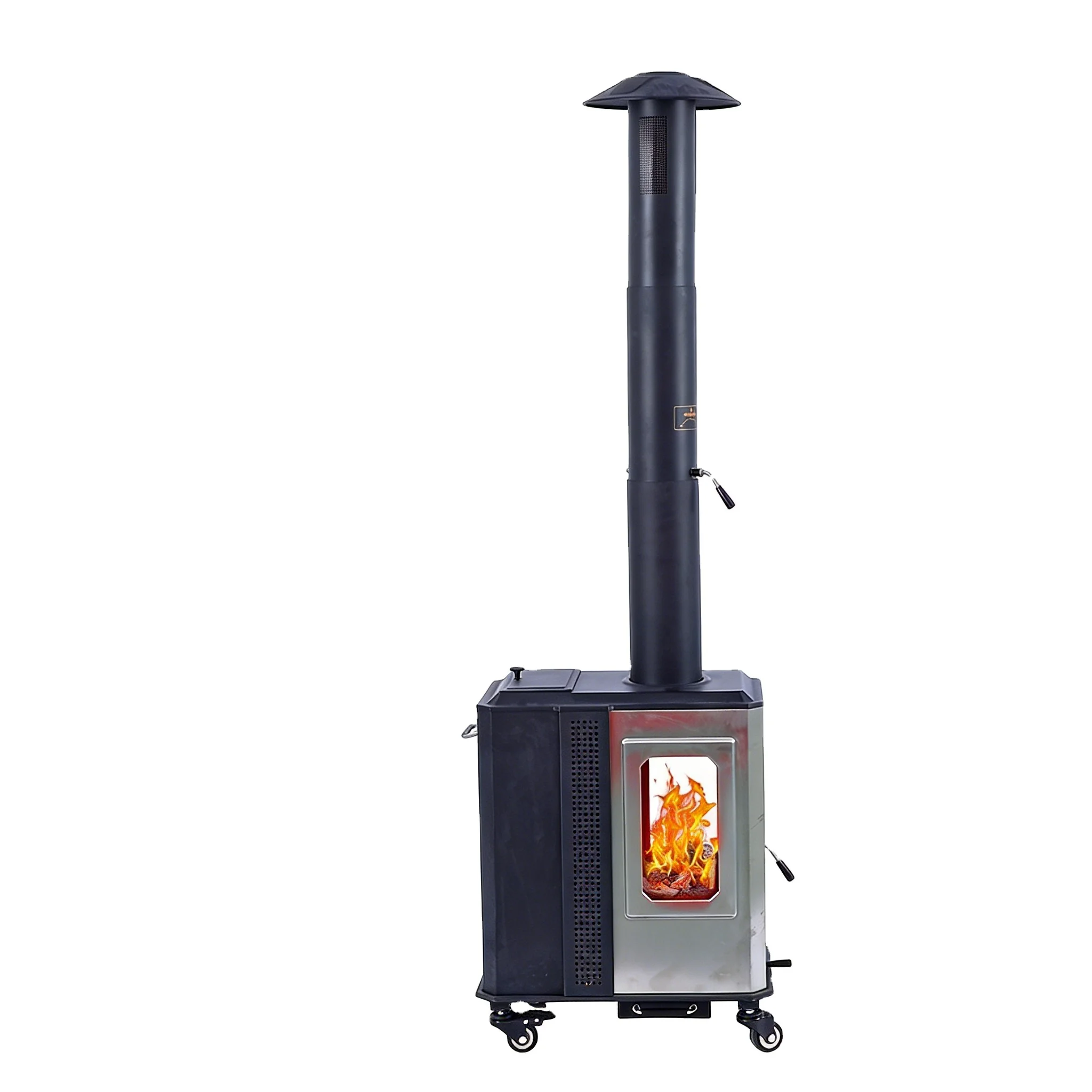 

Portable Outdoor Wood Pellet Patio Garden Heater Stove for Home Use Wood Burning Patio Pellet Heaters
