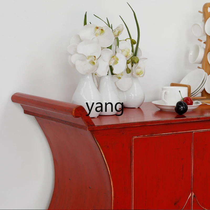 

LMM old furniture Chinese porch cabinet gourd decoration warped head table