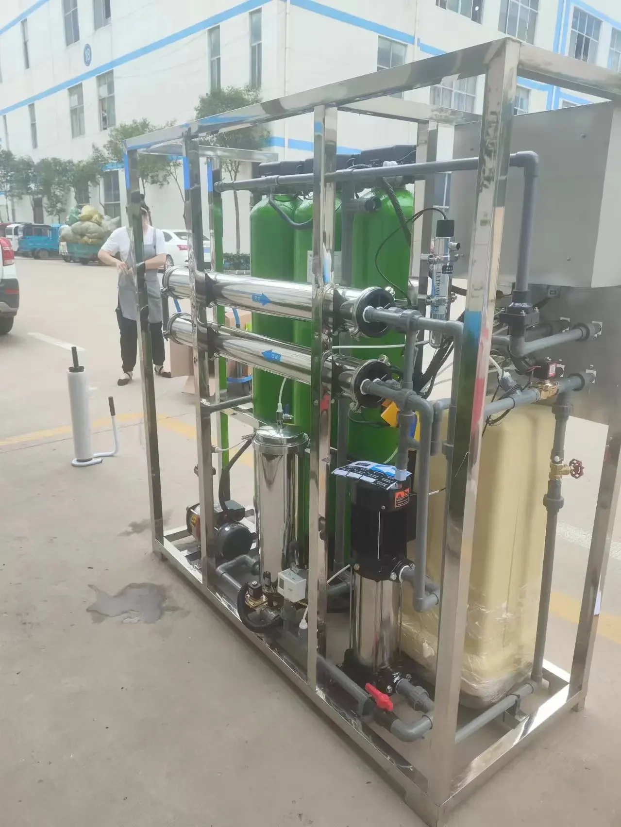 500 Lph Fish Agriculture Water Auto Control Fish Pond Water Recycle Reverse Osmosis System Commercial