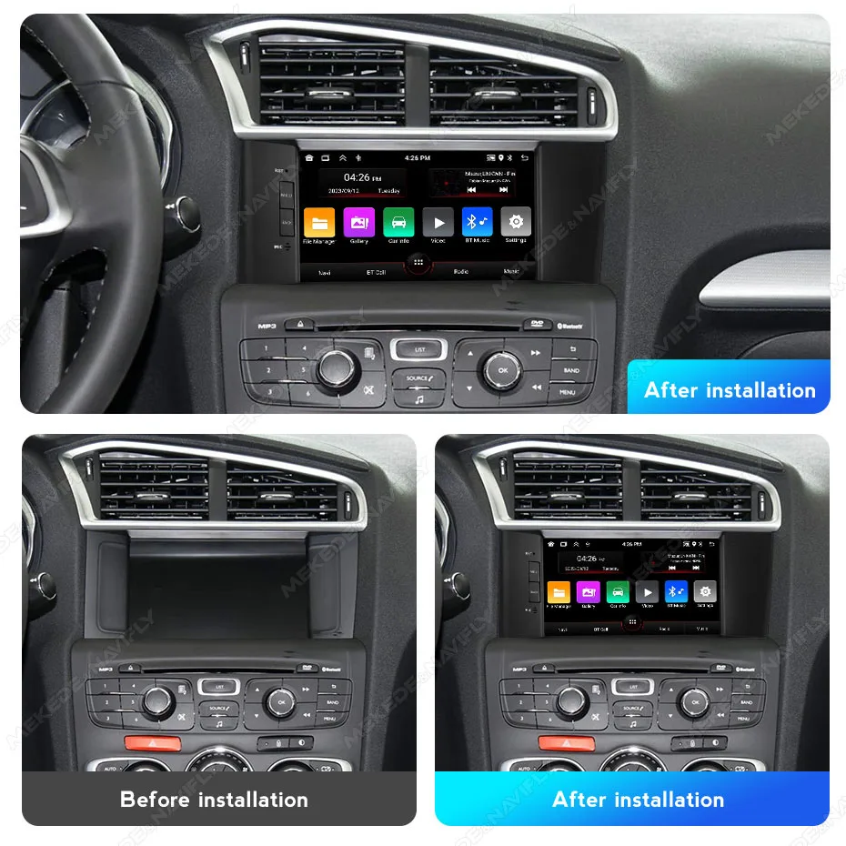 Wireless Carplay Auto 7'' Android 15 Car Radio For Citroen C4 C4L DS4 2011- 2016 Multimedia Video Player Car Intelligent System