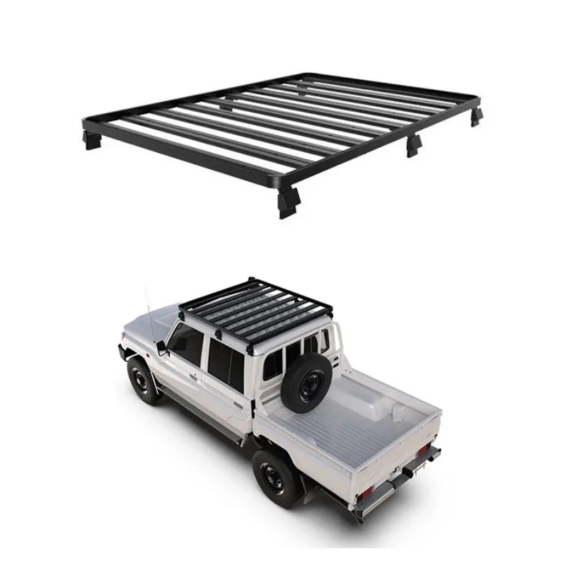 

New Off-road Pickup Steel and Aluminum Alloy Roof Rack for Toyota LC79 Luggage Rack With Cross Bar Full Top Cargo Platform