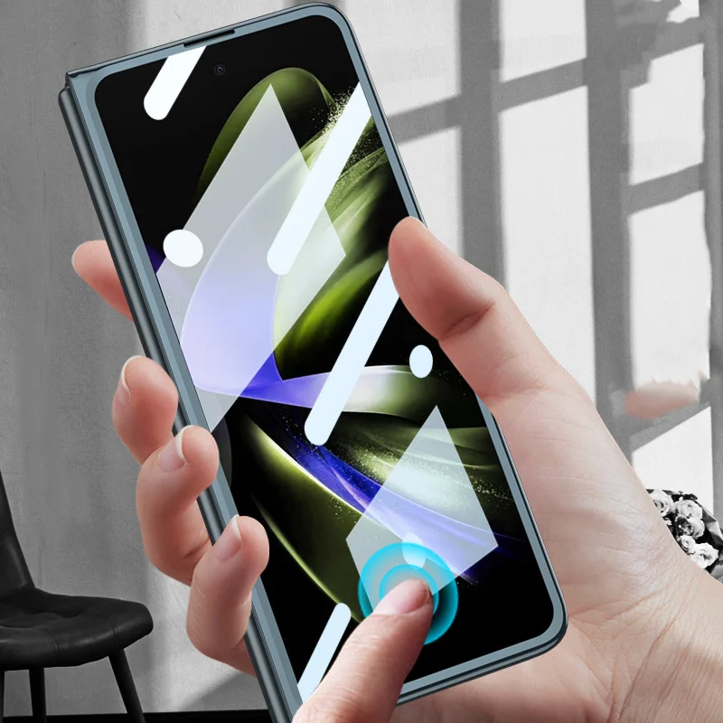 Przezroczyste etui z powłoką ochronną do Samsung Galaxy Z Fold 7 6 5 4 z przednim szkłem ochronnym, twarde plastikowe przezroczyste etui. — zdjęcie produktu 2