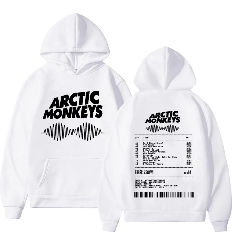 Arctic Monkeys Music Album Print Hoodies Men Women Vintage Fashion Hip Hop Hoodie Casual Fleece Oversized Sweatshirt Streetwear