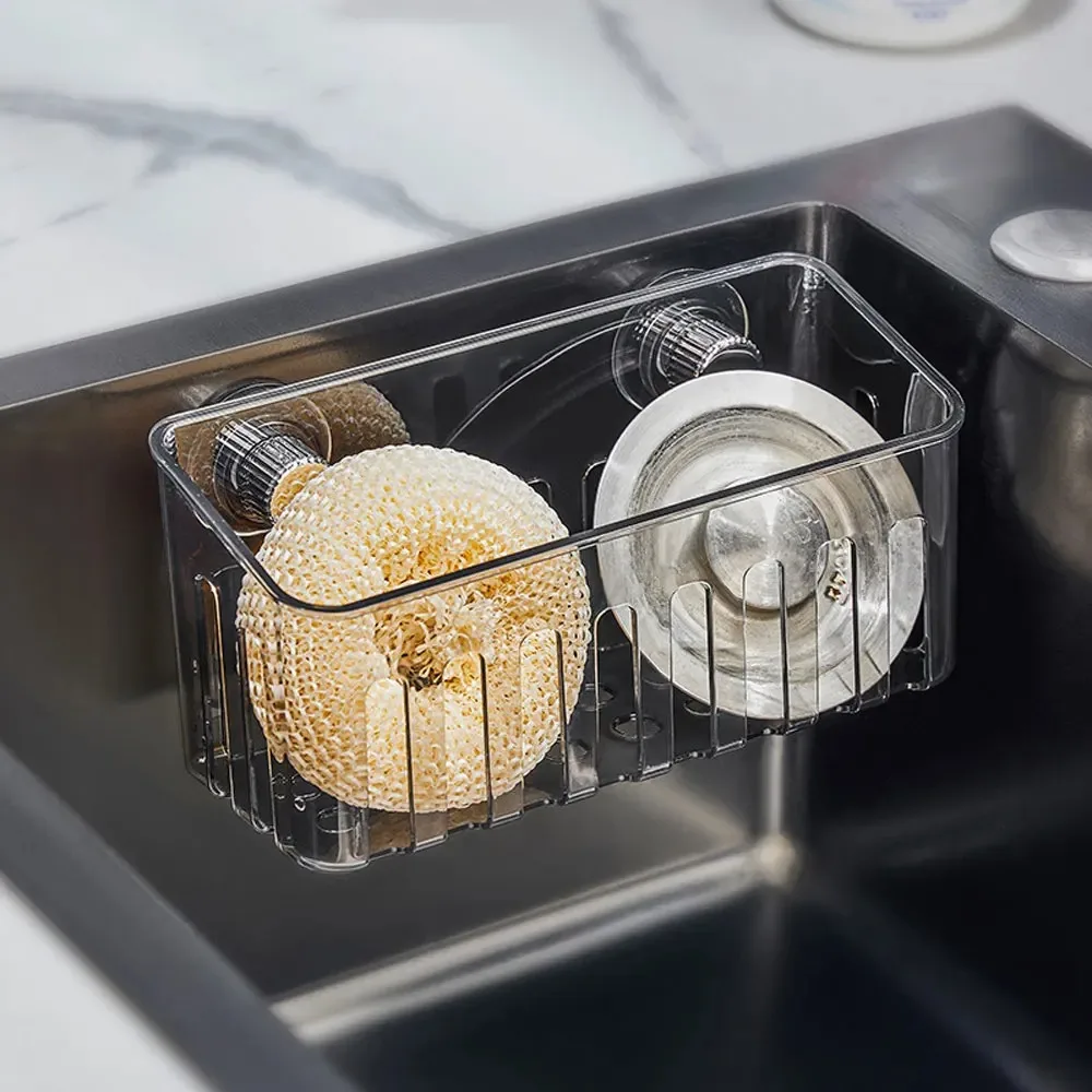 Rotierende Abflussregale für Waschbecken, multifunktional, praktisch, für Badezimmer, Saugnapf, Eckregal, Wandmontage, Aufbewahrungskorb